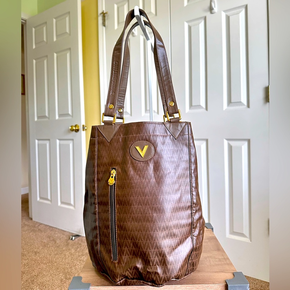 Valentino Vintage Signature Bucket Tote Bag in Excellent Condition